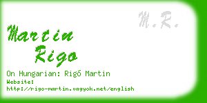 martin rigo business card